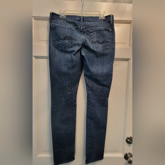 Women's 7 For All Mankind Medium Blue Roxanne Ankle Jeans Size 30 - Picture 2 of 9